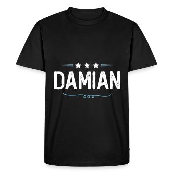 Damian - T-shirt Premium bio Homme - noir - Devant - Nico (187cm)