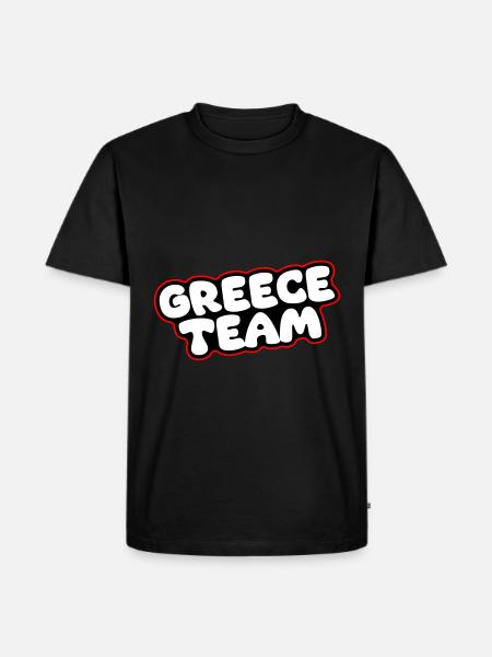 Greece Team - Men's Premium Organic T-Shirt - black