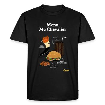 Mc Chevalier - T-shirt Premium bio Homme - noir - Devant - Nico (187cm)