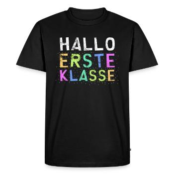 Début de l'école Enseignant Enseignant Cadeau Première classe - T-shirt Premium bio Homme - noir - Devant - Nico (187cm)