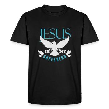 Jésus-Christ - T-shirt Premium bio Homme - noir - Devant - Nico (187cm)