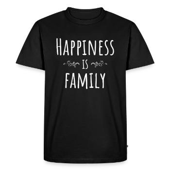 Happiness Familiy - T-shirt Premium bio Homme - noir - Devant - Nico (187cm)