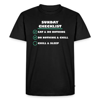 Liste de contrôle du dimanche - T-shirt Premium bio Homme - noir - Devant - Nico (187cm)