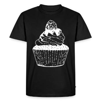 cake - Men's Premium Organic T-Shirt - black - Front - Nico (187cm)