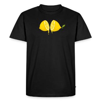 Lemon Lemonade Lemon Refreshment Drink - Men's Premium Organic T-Shirt - black - Front - Nico (187cm)
