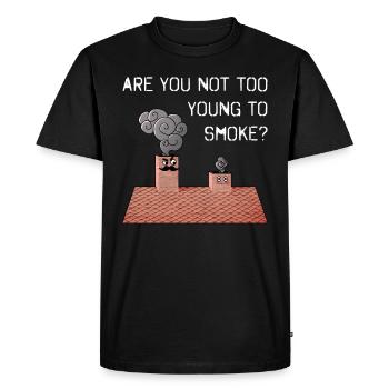 Cheminée de ramonage drôle Cadeau de fumer mignon - T-shirt Premium bio Homme - noir - Devant - Nico (187cm)