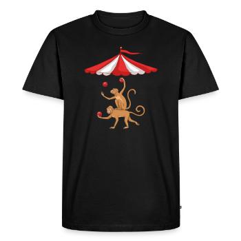 Monkey circus monkey feather monkey dance circus tent - Men's Premium Organic T-Shirt - black - Front - Nico (187cm)