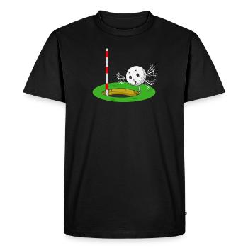Golf golfeur balle de golf cadeau de balayage - T-shirt Premium bio Homme - noir - Devant - Nico (187cm)