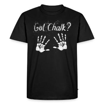 Cadeau de magnésie d'escalade de craie bouldering - T-shirt Premium bio Homme - noir - Devant - Nico (187cm)