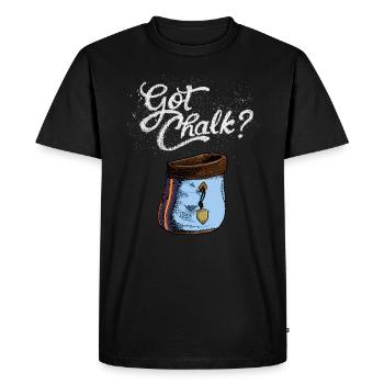 Cadeau de magnésie d'escalade de craie bouldering - T-shirt Premium bio Homme - noir - Devant - Nico (187cm)