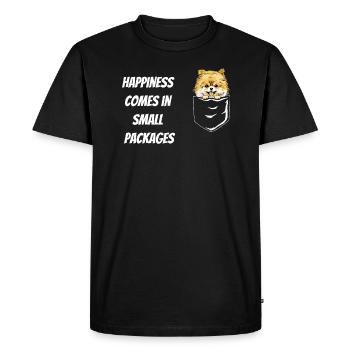Cadeau d'amant de chien miniature Pitz Pomeranian chien - T-shirt Premium bio Homme - noir - Devant - Nico (187cm)