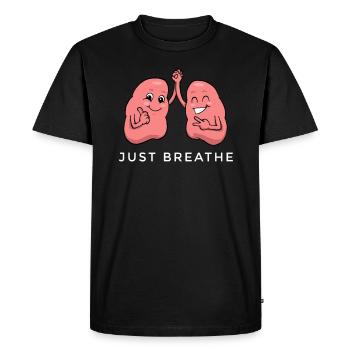 Cadeau de respiration de respiration d'anatomie de poumon - T-shirt Premium bio Homme - noir - Devant - Nico (187cm)