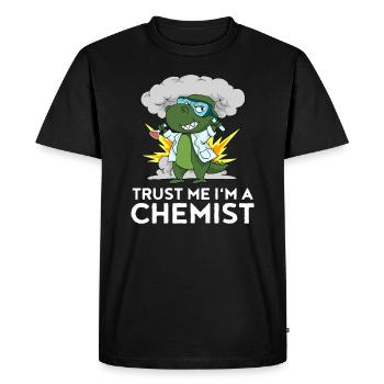 Chimiste Dino Laboratoire Chimie Enfants Cadeau - T-shirt Premium bio Homme - noir - Devant - Nico (187cm)