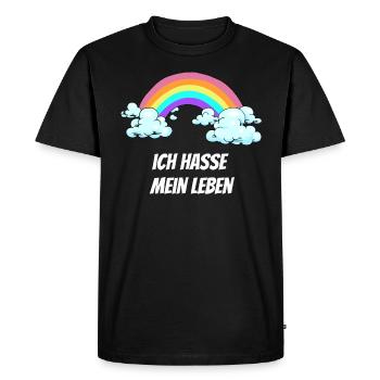 Je déteste ma vie cadeau négatif déprimé - T-shirt Premium bio Homme - noir - Devant - Nico (187cm)