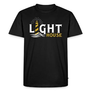 lighthouse - Men's Premium Organic T-Shirt - black - Front - Nico (187cm)