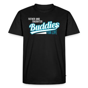 Père et fille - T-shirt Premium bio Homme - noir - Devant - Nico (187cm)