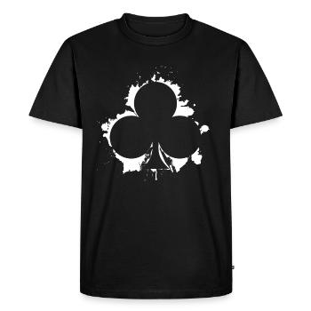 Symboles de cartes cartes à jouer jeu de cartes croisé - T-shirt Premium bio Homme - noir - Devant - Nico (187cm)