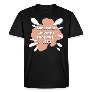 Émotions de conception stéréotypées INTJ - T-shirt Premium bio Homme - noir - Devant - Nico (187cm)