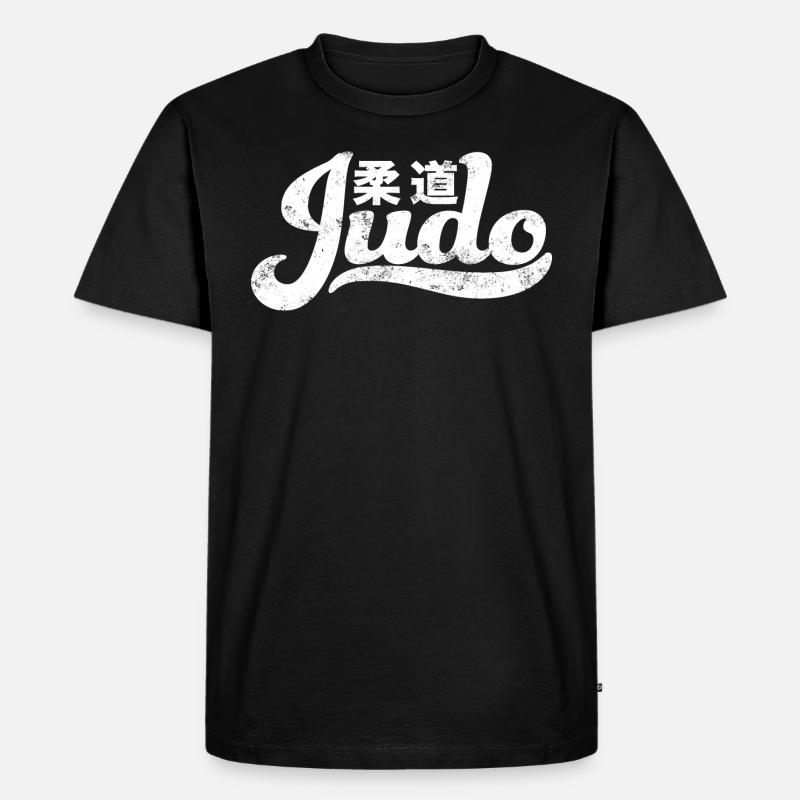 Judo - Männer Premium Bio T-Shirt - Schwarz