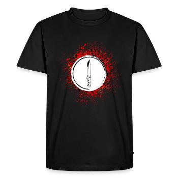 Icône de couteau Icône - T-shirt Premium bio Homme - noir - Devant - Nico (187cm)