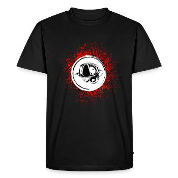 Firefighter Helmet Icon - Men's Premium Organic T-Shirt - black - Front - Nico (187cm)