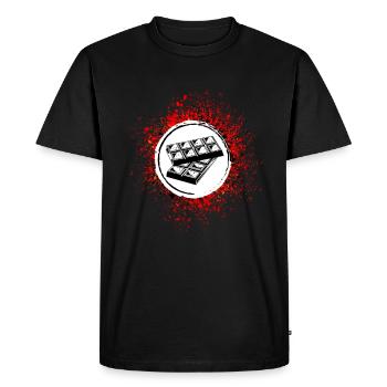 Icône de chocolat Icône - T-shirt Premium bio Homme - noir - Devant - Nico (187cm)