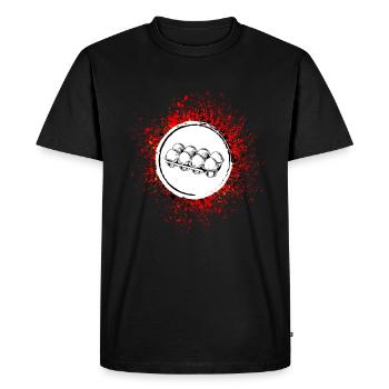 Symbole des œufs - T-shirt Premium bio Homme - noir - Devant - Nico (187cm)