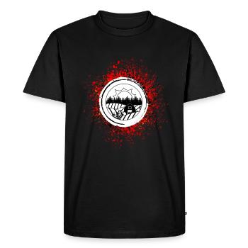 Farm Farmer - Men's Premium Organic T-Shirt - black - Front - Nico (187cm)