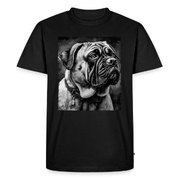 Mastiff Dog Portrait - Men's Premium Organic T-Shirt - black - Front - Nico (187cm)