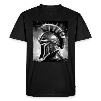 Spartan Warrior Sparta Helmet - Men's Premium Organic T-Shirt - black - Front - Nico (187cm)