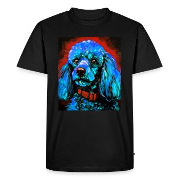 Poodle Dog Portrait - Men's Premium Organic T-Shirt - black - Front - Nico (187cm)
