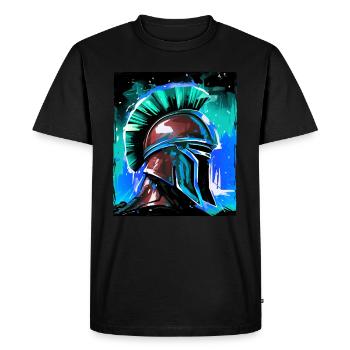 Spartan Warrior Sparta Helmet - Men's Premium Organic T-Shirt - black - Front - Nico (187cm)