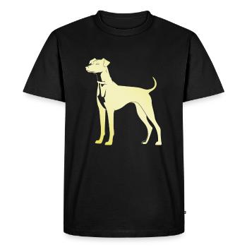 Silhouette de chien whippet - T-shirt Premium bio Homme - noir - Devant - Nico (187cm)