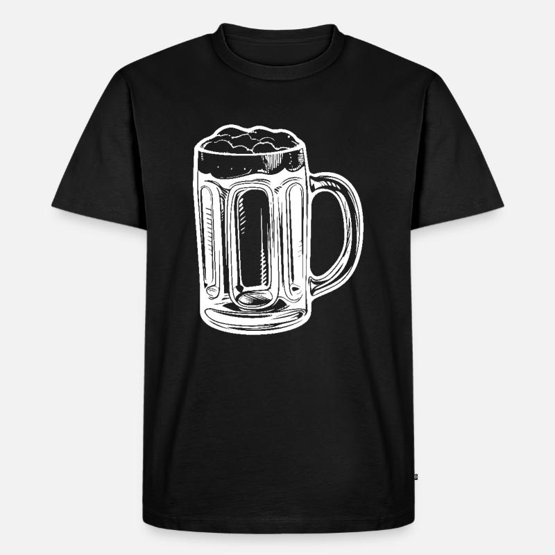 Bierkrug Bier - Männer Premium Bio T-Shirt - Schwarz