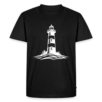 Lighthouse Icon - Men's Premium Organic T-Shirt - black - Front - Nico (187cm)