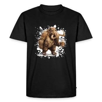 Mammut Beer Funny - Men's Premium Organic T-Shirt - black - Front - Nico (187cm)