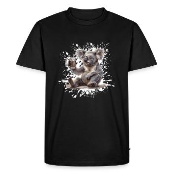 Bière Koala Drôle - T-shirt Premium bio Homme - noir - Devant - Nico (187cm)