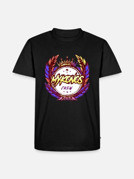 Mykonos Crew Bunt - Männer Premium Bio T-Shirt - Schwarz