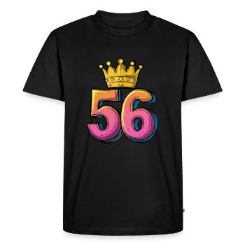 56 Number Krone - Men's Premium Organic T-Shirt - black - Front - Nico (187cm)
