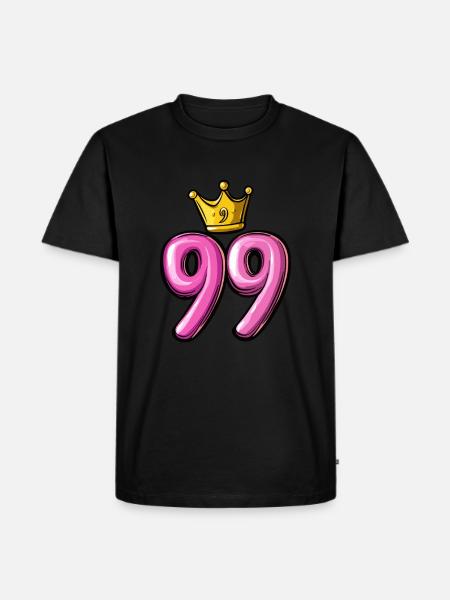 99 Number Crown - Men's Premium Organic T-Shirt - black