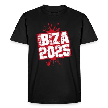 Ibiza 2025 Blobs - Men's Premium Organic T-Shirt - black - Front - Nico (187cm)