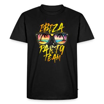 Ibiza Party Team - Men's Premium Organic T-Shirt - black - Front - Nico (187cm)
