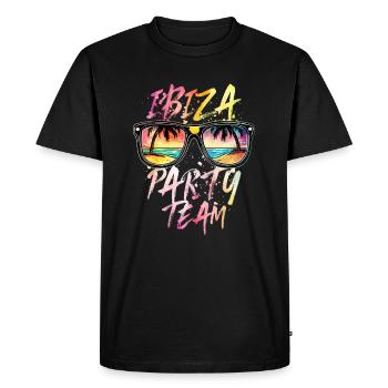 Ibiza Party Team - Men's Premium Organic T-Shirt - black - Front - Nico (187cm)