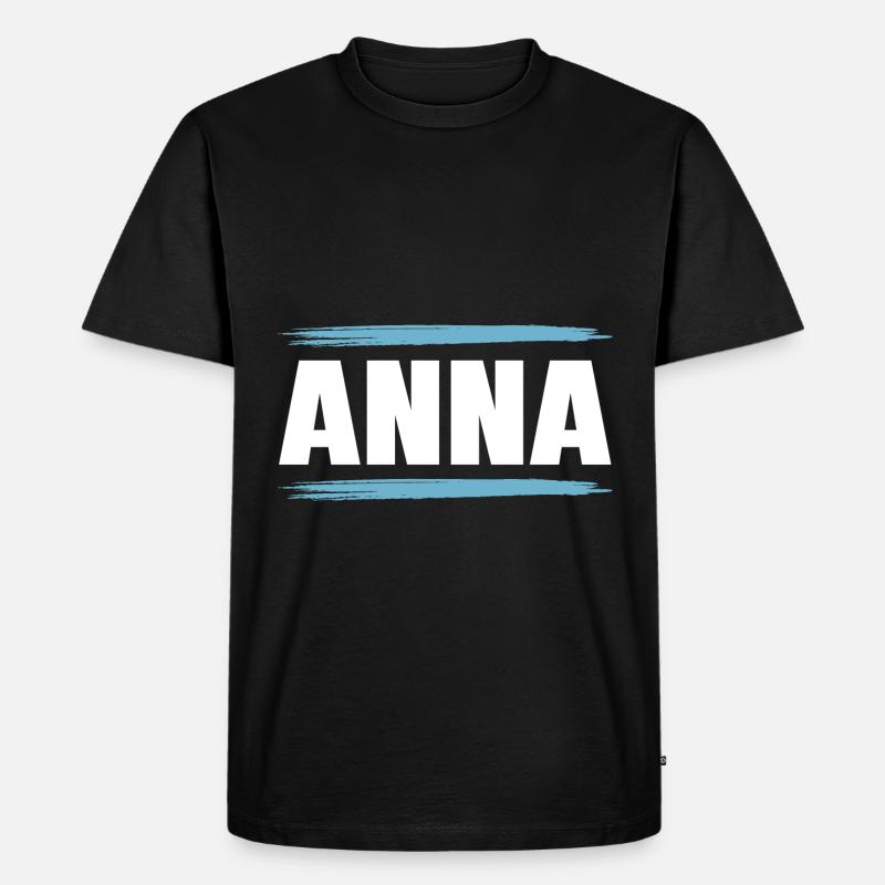 Anna - Männer Premium Bio T-Shirt - Schwarz