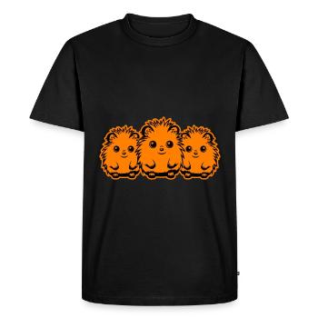 Hérisson Mignon Mignon Bébé - T-shirt Premium bio Homme - noir - Devant - Nico (187cm)