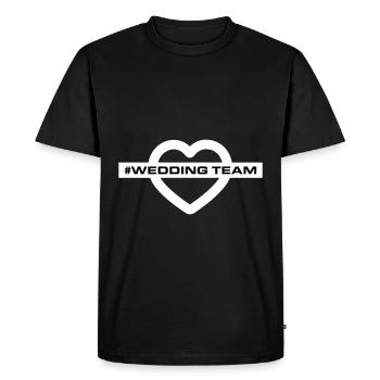 Wedding Team Heart - Men's Premium Organic T-Shirt - black - Front - Nico (187cm)