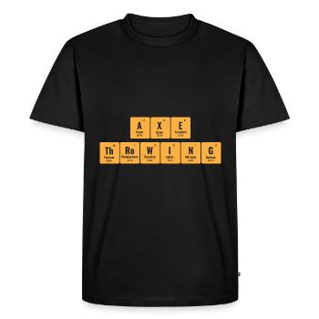 Hache Lancer Périodique Tableau Des Éléments Hachette - T-shirt Premium bio Homme - noir - Devant - Nico (187cm)