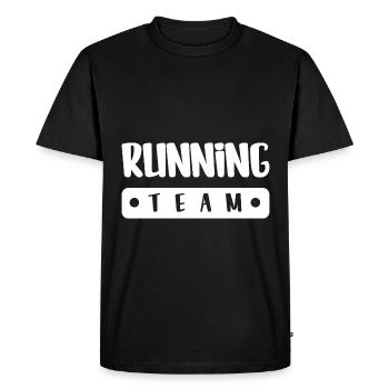 Équipe de course à pied - T-shirt Premium bio Homme - noir - Devant - Nico (187cm)