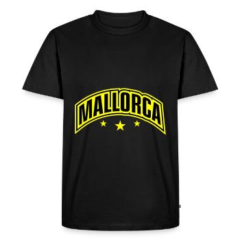 Mallorca Font - Men's Premium Organic T-Shirt - black - Front - Nico (187cm)