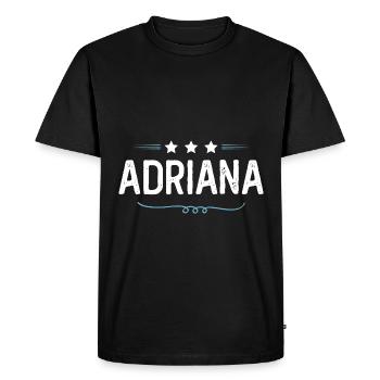 Adriana - Men's Premium Organic T-Shirt - black - Front - Nico (187cm)